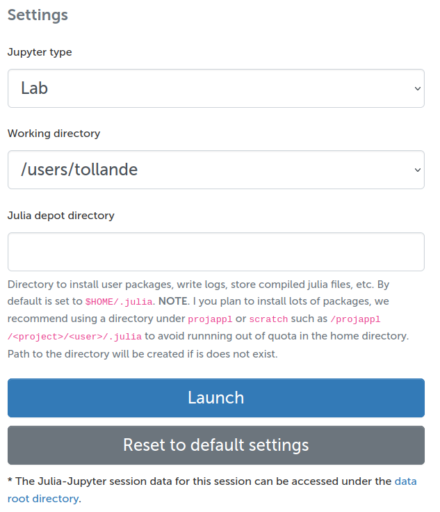 julia jupyter options