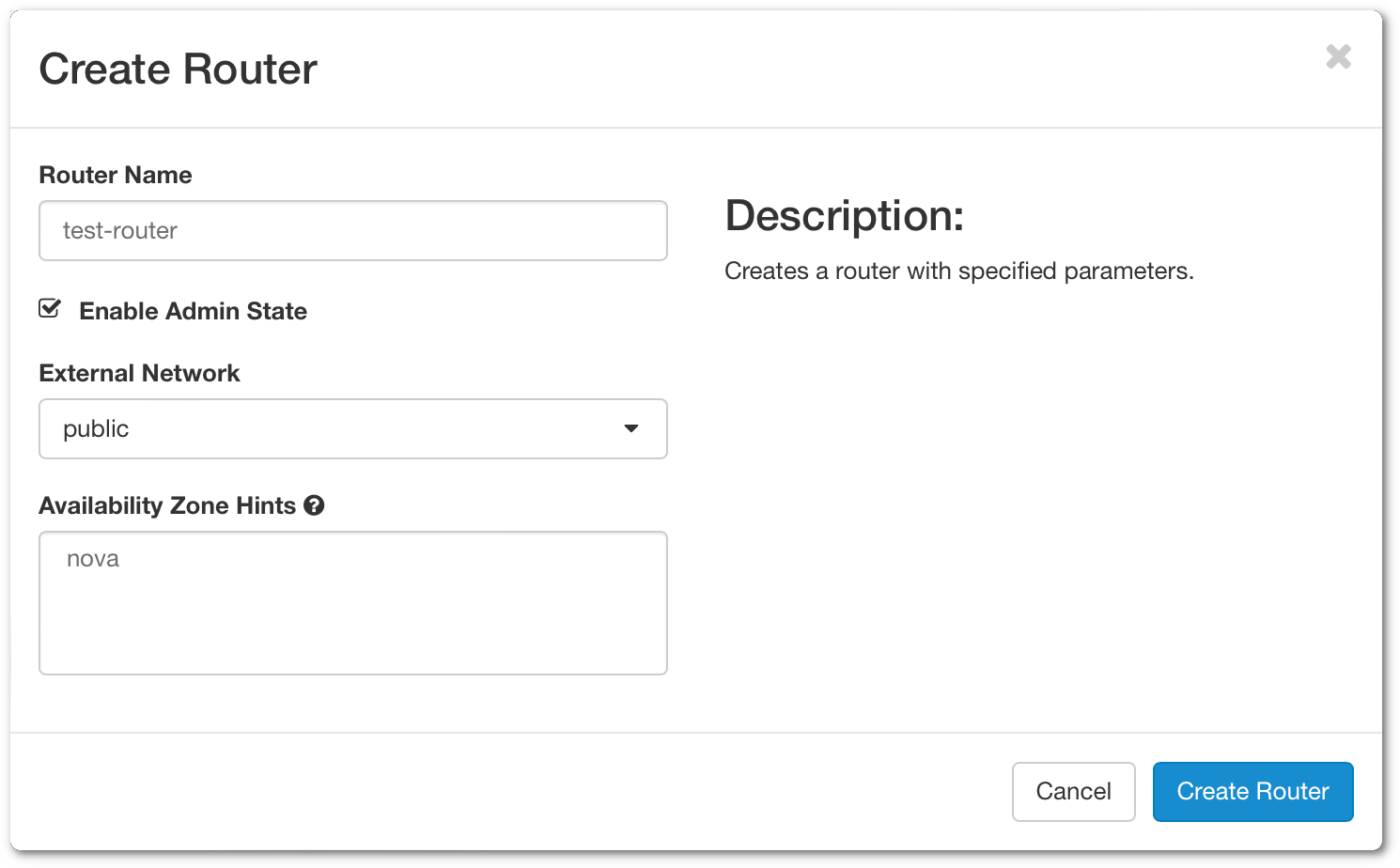 Create a router on Pouta