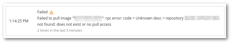 Failed to pull image
